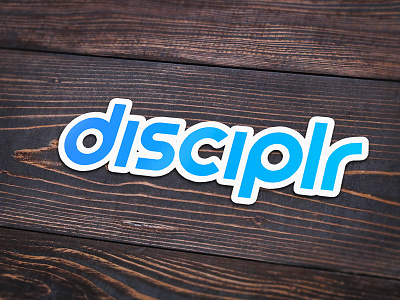 Disciplr Logo Sticker disciplr font gradient logo modern rounded sticker