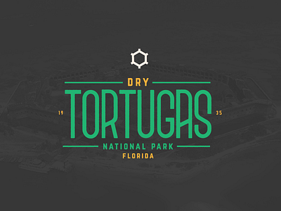 Dry Tortugas badge custom type dry tortugas florida fort lettering logo national park