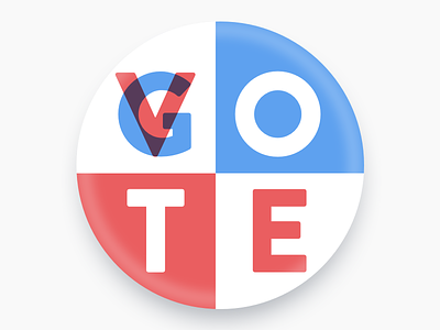 Go Vote 2016 badge clinton donald election go vote hillary pin trump vote