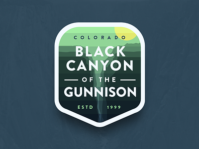 Black Canyon National Park (Redux) badge brandon canyon gradient green gunnison icon national park