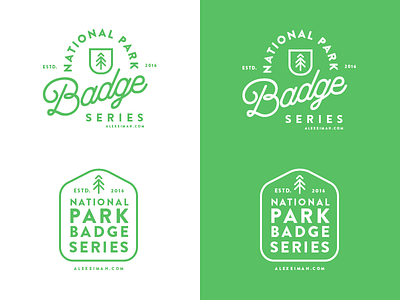 National Park Badge Series Logo badge green logo moonlike national parks outline series treen