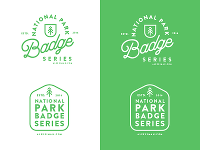 National Park Badge Series Logo badge green logo moonlike national parks outline series treen