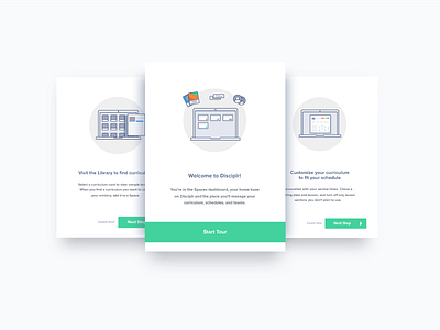 Disciplr Welcome Modals disciplr help illustrations modal on boarding product shadow tour welcome