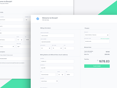 Checkout Forms button cart curriculum disciplr discount form grid input layout total