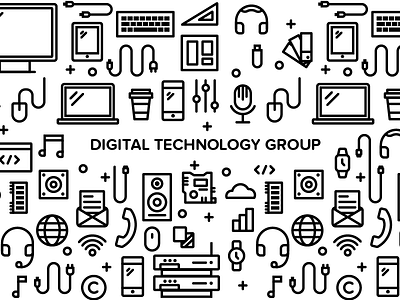 Tech Icons devices icons illustrations line minimal outline tech technology