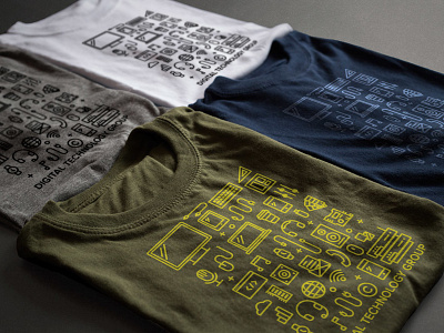 Team Shirts apparel icons illustration line shirts swag t shirts tech technology vector