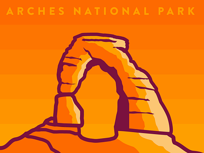 Delicate Arch Closeup adventure arches national parks nature nps outline red rocks rocks shading utah
