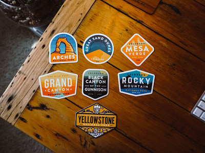 Sticker Collection grand canyon national park rocky mountain sand dune sticker swag yellowstone