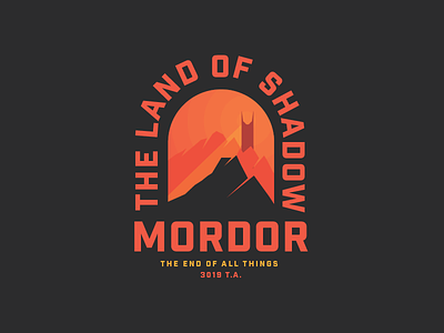 Mordor badge gradient lord of the rings mordor mountains sauron volcano