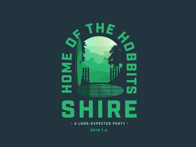 Shire bag end door green hobbit hole hobbits hobbitton illustration lord of the rings shadow shire