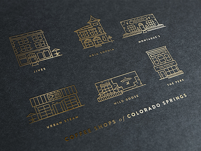 Coffee Shops of COS - Gold Foil