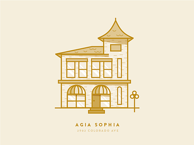 Agia Sophia (redux) brick coffee coffee shop greek orthodox icon illustration line shadow