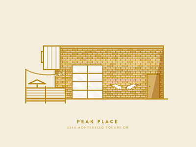 Peak Place building coffee shop colorado springs icon illustration location neighborhood shadow