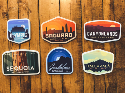 New National Park Sticker badge canyonlands haleakala national park olympic saguaro sequoia sticker stickers