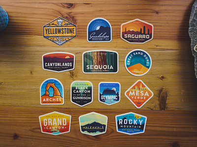 National Park Stickers badge california colorado national parks natures series stickers vinyl