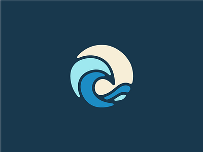 Littfree Wave icon illustration line logo mark new zealand ocean outline wave