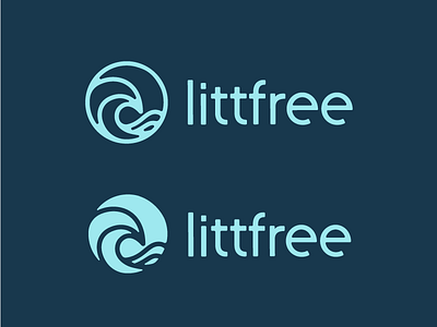 Littfree Logos apparel brand line logo new zealand ocean outline recycle wave