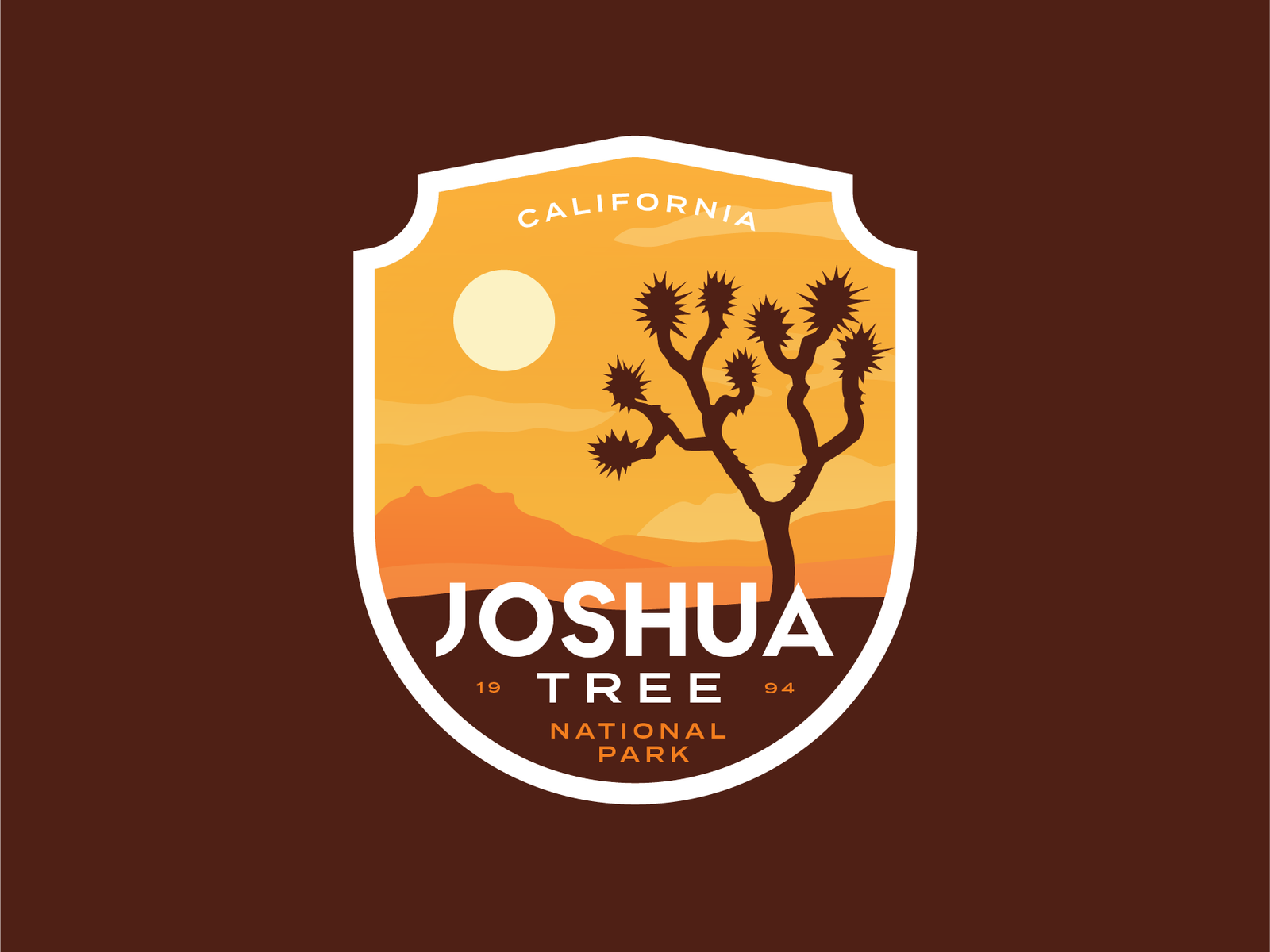 Joshua Tree Badge by Alex Eiman on Dribbble