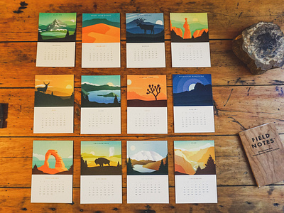 National Park Calendar Cards