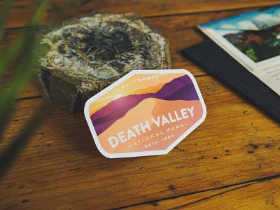 Death Valley Sticker desert nature outdoor outdoor badge sand dunes vinyl