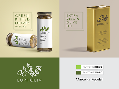 Eypholiv - Olive Oil & Green Olives branding package design