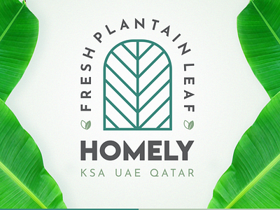 Homely - Fresh Plantain Leaf brand identity branding logo