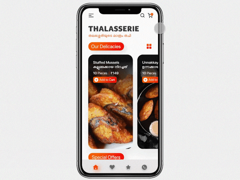 Thalasserie Food App UI mobile app design ui design