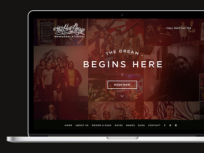 The Hen House Studios Website dark design music one page photoshop responsive studio website
