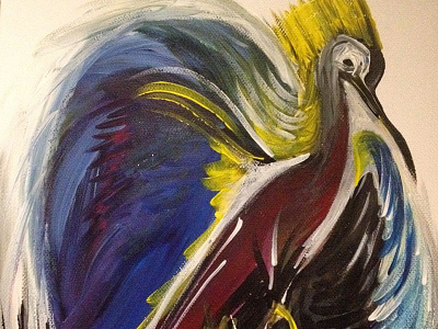 Painting - The bird bird colour painitng