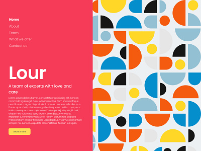 Lour - landing page design illustration minimal typography ui ux ux design uxd vector web