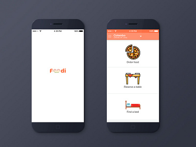 Foodi Mobile application design experience mobile reservation user ux ux design