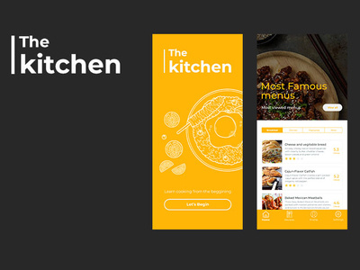 The Kitchen app dark darkui design experience mobile typography user experience ux ux design uxd