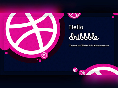 Hello Dribbble colors creativity debut dribbble first firstshot hello dribble pink thanks thanks for invite welcome shot