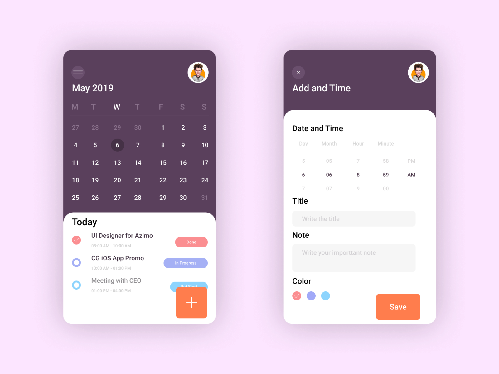 Calendar And Work Mobile App Design by Ashar on Dribbble