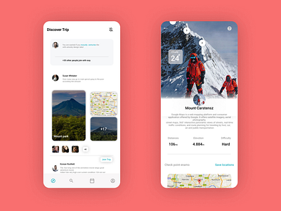 Discover Trip Mobile App Design branding design designer figma mobile app ui uidesign