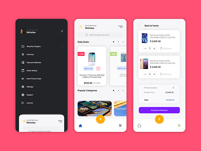 Online Mobile Oder App Design branding design designer figma mobile app ui uidesign