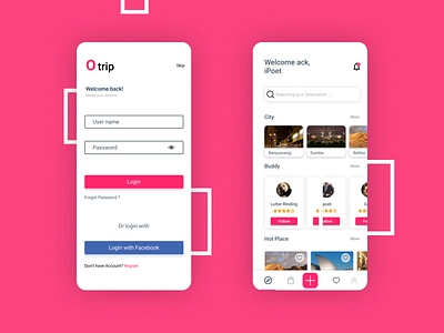 Trip Review Mobile App Design branding design designer figma interaction mobile app ui uidesign ux uxdesign