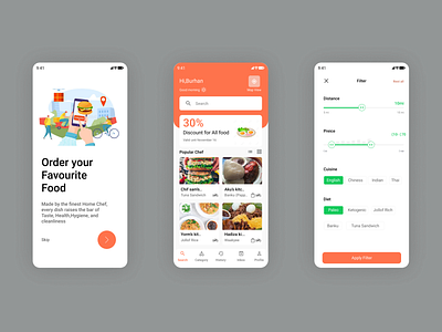 Food Oder App Design branding design designer figma food interaction mobile app ui uidesign ux uxdesign