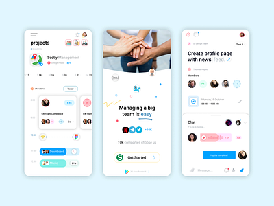Management Project App Design branding design designer figma interaction mobile app ui uidesign ux uxdesign