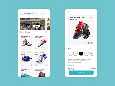 Shoe Oder App Design