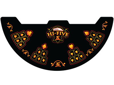 Hi-Five Table Layout casino gaming hi five illustration logo design promotion