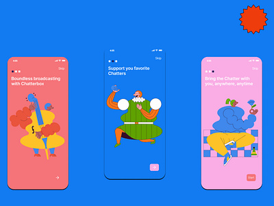 Chatterbox - Podcast Mobile App graphic design ui ux