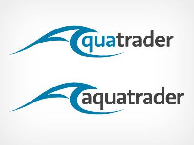 Aquatrader Logo Design aqua aquatrader branding identity logo trading water watersports wave