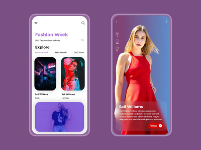 Fashion Mobile App ui