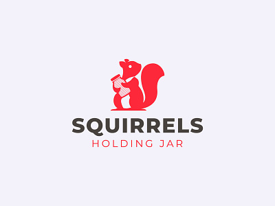 Squirrels Holding Jar Logo