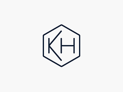 KH Monogram hexagon kh logo monogram