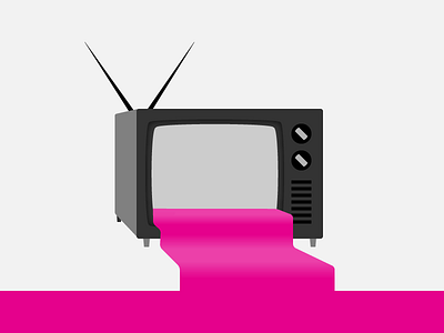Melting TV graphic illustration logo tv