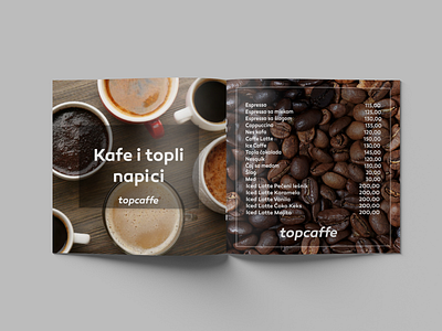 Caffe Price List Design - TopCaffe graphic design illustrator logo design menu design photoshop price list printing