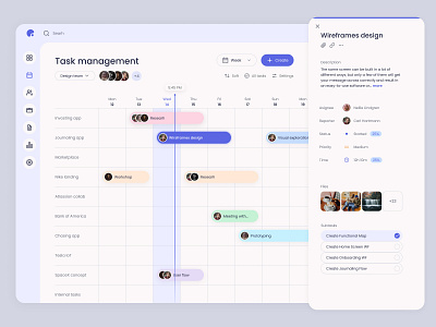 Task managment dashboard admin app collaboration dashboard design desktop gant interface layout managment navigation productivity sidebar task tasks team ui ux