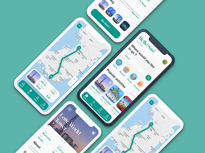 Travel App app daily challenges design mobile design ui ux